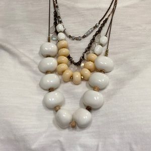 Anthropologie 4 tiered bauble necklace